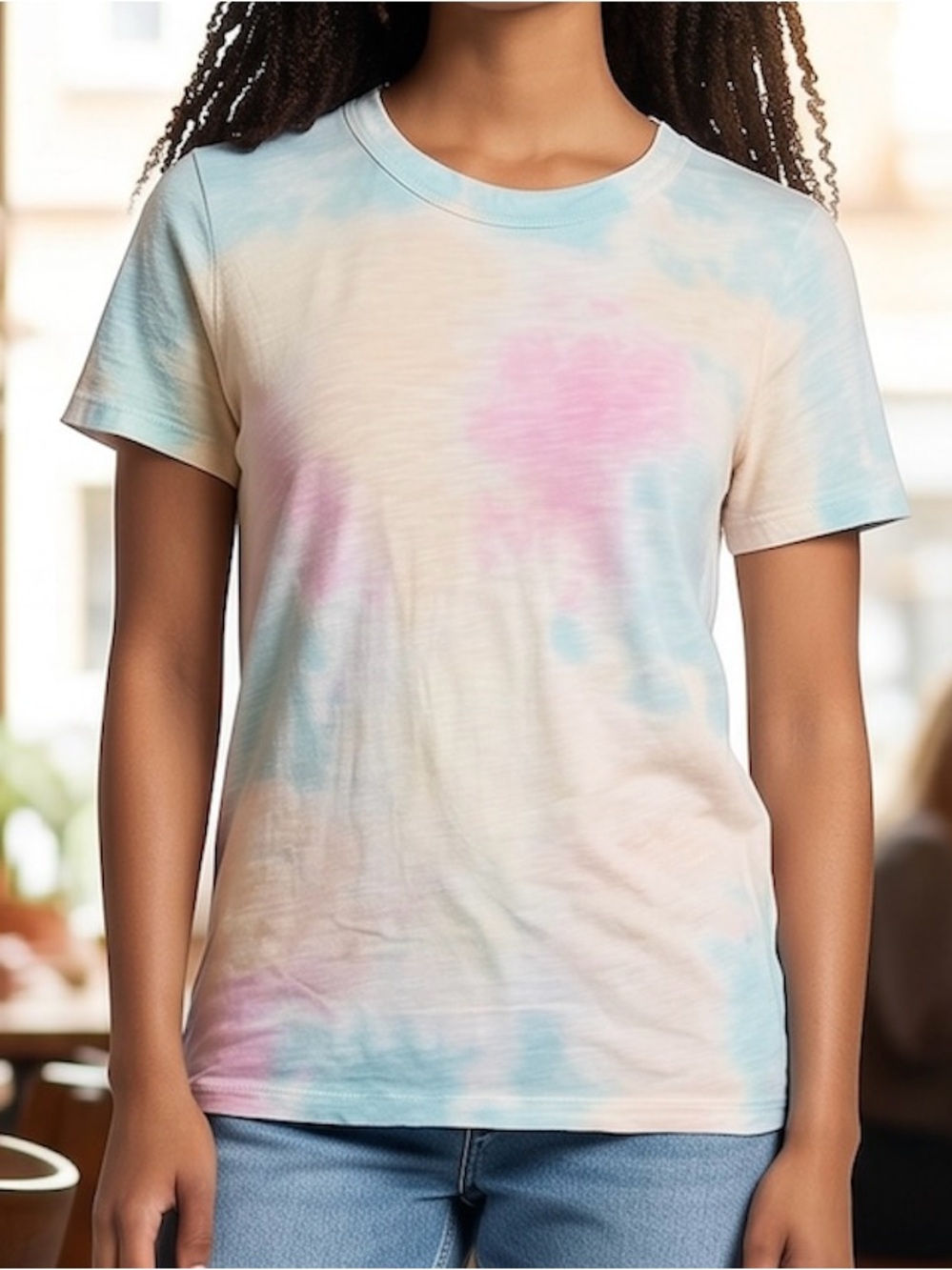 GAP Women’s 100% Cotton Pastel Tie Dye Tee, Small